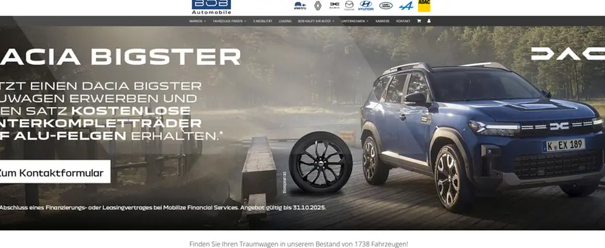 Bob Automobile – Website-Referenz
