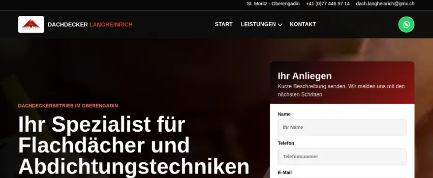 Dachdecker Langheinrich – Website-Referenz